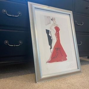 Framed Fashion Illustration Print, David Downton